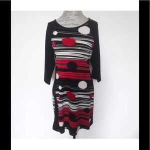 Aryeh Anthropologie Red Sweater Dress Black Large